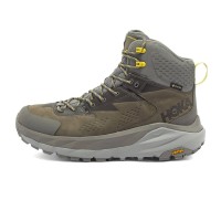 HOKA ONE ONE 카하 GTX 하이킹 부츠 (1112030-CGGS) - 차콜 그레이/그린 쉰, 방수 GORE-TEX 및 Vibram 아웃솔