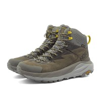 HOKA ONE ONE Kaha GTX Hiking Boots (1112030-CGGS) - Charcoal Grey/Green Sheen, Waterproof with GORE-TEX and Vibram Outsole