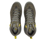 HOKA ONE ONE 카하 GTX 하이킹 부츠, 차콜 그레이/그린 쉰, GORE-TEX 방수, Vibram 메가그립 아웃솔, 모델 1112030-CGGS