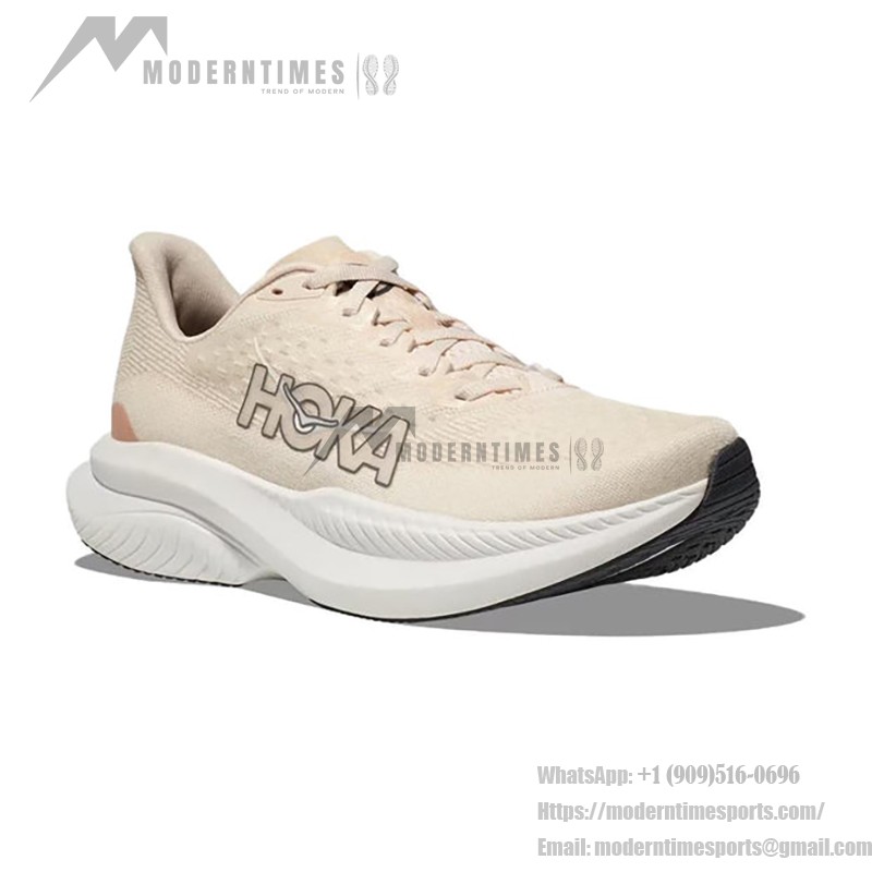 HOKA ONE ONE Mach 6 1147810-EGV Running Shoes in Eggnog & Vanilla - Lightweight Cushioned Trainers