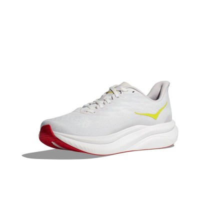 HOKA ONE ONE Mach 6 1147790-WNCL Running Shoes | White Nimbus Cloud Lightweight Performance Trainers | Breathable Comfortable Cushioned Shoes