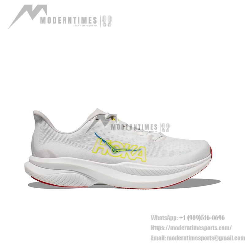 HOKA ONE ONE Mach 6 1147790-WNCL Running Shoes - White Nimbus Cloud Performance Trainers