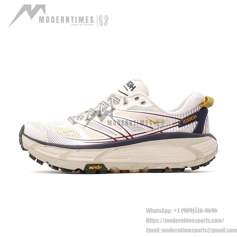 HOKA ONE ONE Mafate Speed 2 Alabaster & Oat Milk Trail Running Shoes