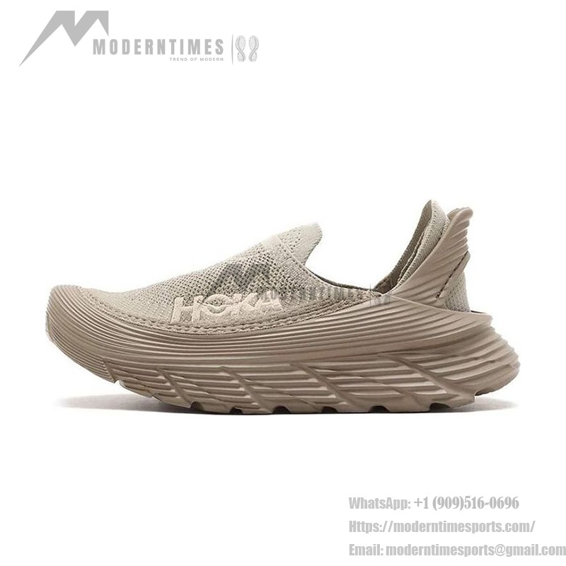 Hoka One One Restore TC Slip-On Shoes in Dune Tan