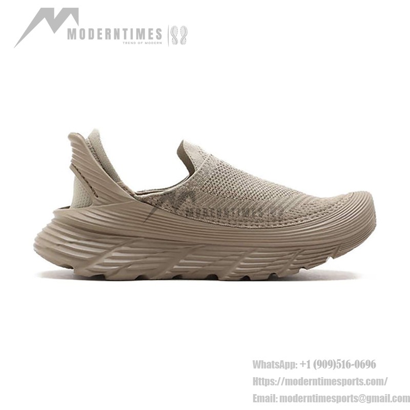 Hoka One One Restore TC Slip-On Shoes in Dune Tan