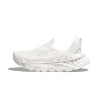 HOKA ONE ONE Restore TC 1134532-RAWW Slip-On Sneakers | All-White Lightweight Comfortable Breathable Running Shoes | Stylish Unisex Footwear