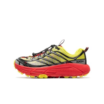 HOKA ONE ONE Speedgoat 5 1153891-HRK トレイルランニングシューズ | レッド×イエロー滑り止めデザイン | 軽量で耐久性の高いパフォーマンススニーカー