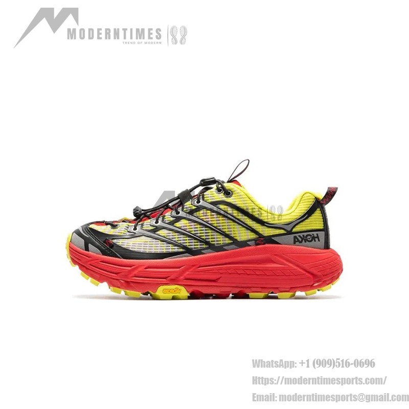 HOKA ONE ONE Speedgoat 5 1153891-HRK Trail Running Shoes in Red and Yellow