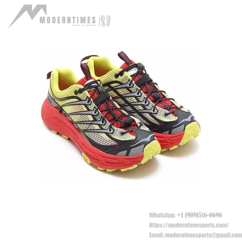 HOKA ONE ONE Speedgoat 5 1153891-HRK Trail Running Shoes in Red and Yellow