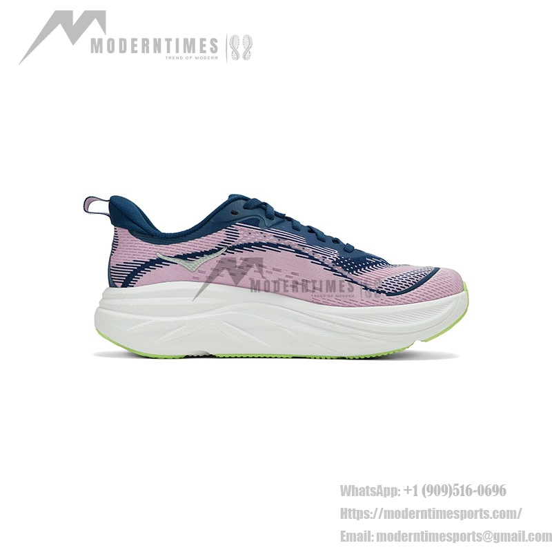 HOKA Skyflow Running Shoes in Midnight & Pink Twilight with lightweight cushioning and breathable mesh upper.