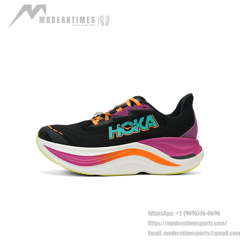 HOKA ONE ONE Skyward X 1147911-BCQ Running Shoes in Black and Electric Aqua