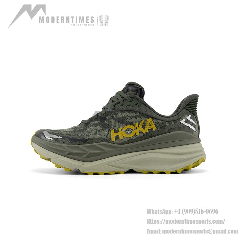 HOKA ONE ONE Stinson 7 1141530-OZF Laufschuhe in Olivgrüner Wald-Camouflage