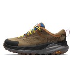 HOKA ONE ONE x Bodega 카하 로우 GTX 하이킹 슈즈, 마티니 올리브/아몬드, GORE-TEX 방수, Vibram 아웃솔, 모델 1129077-MOAL