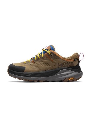 HOKA ONE ONE x Bodega Kaha Low GTX Hiking Shoes (1129077-MOAL) - Martini Olive/Almond, Waterproof with GORE-TEX and Vibram Outsole