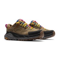 HOKA ONE ONE x Bodega Kaha Low GTX ハイキングシューズ (1129077-MOAL) - マティーニオリーブ/アーモンド、防水GORE-TEX搭載、Vibramアウトソール