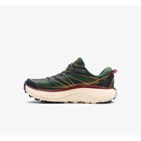 HOKA ONE ONE Mafate Speed 2 Trail Running Shoes (1126851-MVOS) - Green, Burgundy & Cream, Lightweight Cushioning with Vibram Outsole