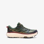 HOKA ONE ONE Mafate Speed 2 トレイルランニングシューズ、グリーン、バーガンディ、クリーム、モデル 1126851-MVOS