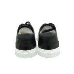 HERMES black leather low-top sneakers unisex luxury shoes