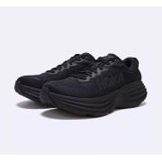 Hoka Bondi 8 オールブラックランニングシューズ｜1127953-BBLC｜厚底スニーカー｜日常用多機能トレーナー