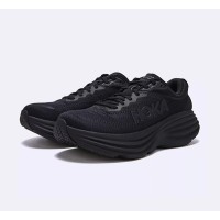 Hoka Bondi 8 All-Black Cushioned Running Shoes | 1127953-BBLC | Elevated Sneakers | Everyday Versatile Trainers