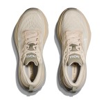 HOKA Bondi 8 Running Shoes in Oat Milk color with cushioning and lightweight design.