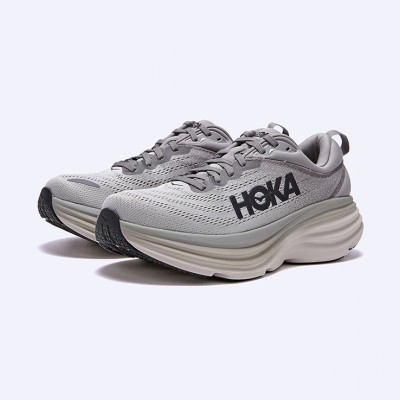 Hoka One One Bondi 8 2E Wide Cushioned Running Shoes | 1127953-SHMS | Breathable Comfortable Sneakers