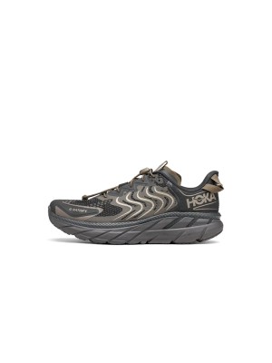 HOKA Clifton LS x Satisfy ランニングシューズ 1143450-FIBC｜Forged Iron 限定版｜快適性とスタイルの完璧な融合