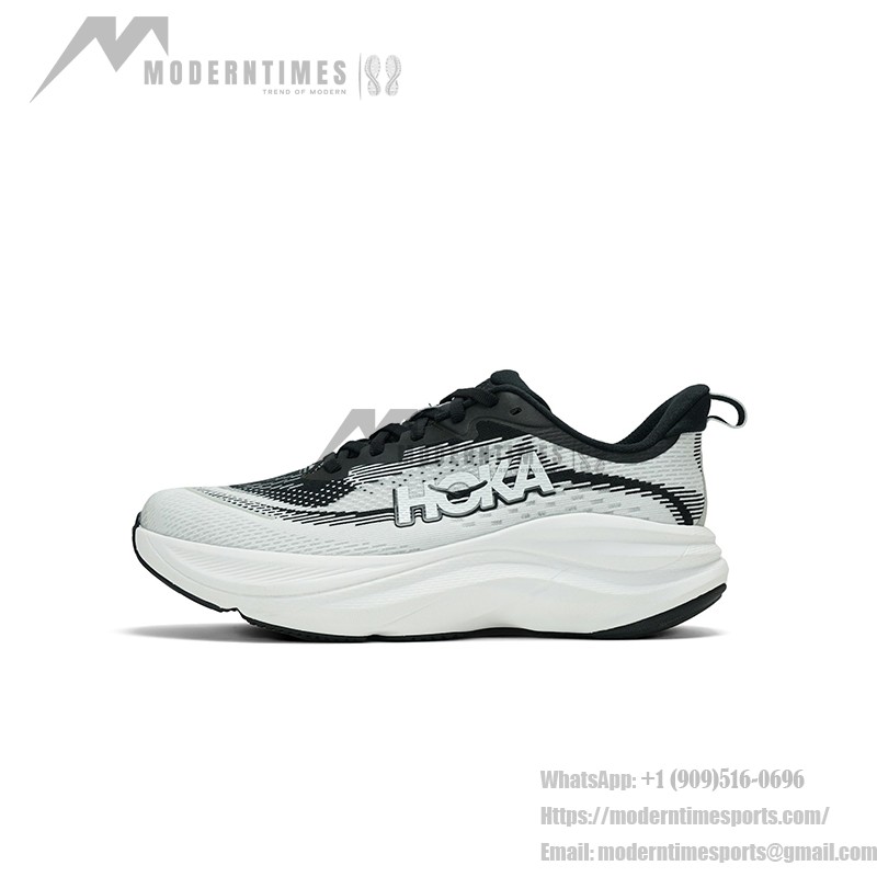 HOKA ONE ONE SKYF LOW 1155118-BWHT Running Shoes in Black and White