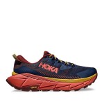 HOKA Skyline Float X Running Shoes in Bleu Marine with Vibram Grip and Lightweight Cushioning for trail adventures.