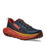 HOKA Skyline Float X Running Shoes in Bleu Marine with Vibram Grip and Lightweight Cushioning for trail adventures.