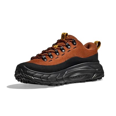 HOKA One One TOR SUMMIT Low Hiking Shoes (1147952-HBCK) - Premium Leather Design, Superior Durability & Grip, Brown & Black for Outdoor Adventures