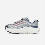 HOKA One One Women's Mafate 3 Trail Running Shoes in Light Blue & Navy with Coral Accents, Model 1141572-LOSP