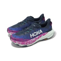 Hoka Speedgoat 6 2E 와이드 트레일 러닝화 (1147830-SMY) - 블루 & 퍼플 그라데이션, 가벼운 쿠셔닝과 Vibram 아웃솔