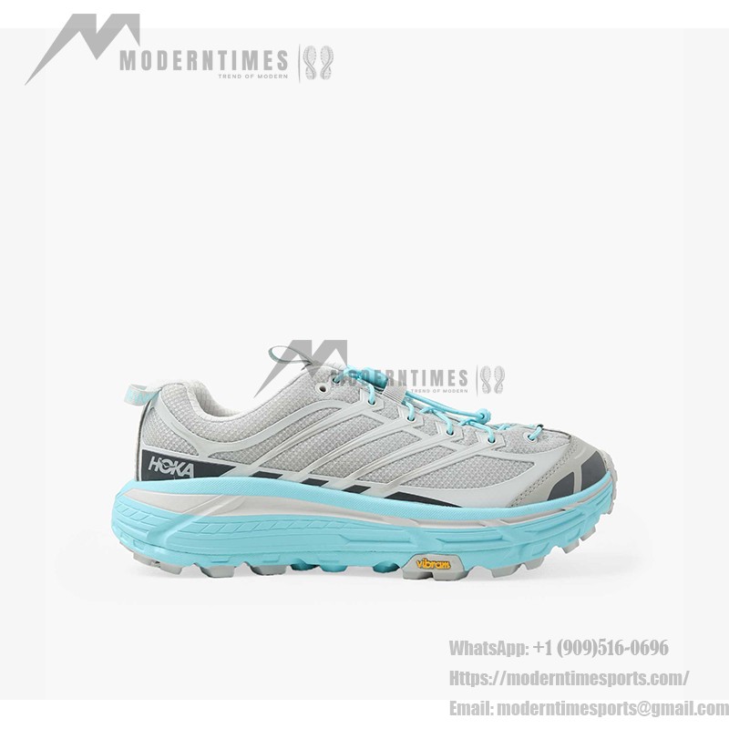 HOKA ONE ONE Mafate Speed 3 1141572-SLD Running Shoes in Light Gray and Blue