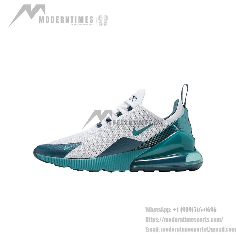 Nike Air Max 270 React Kids' Sneakers - White and Teal Design