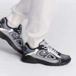 DIOR B30 Blue Grey Black Mesh & Calfskin Designer Shoes DIOR B30 Blue Grey Black Luxury Sneakers for Men and Women