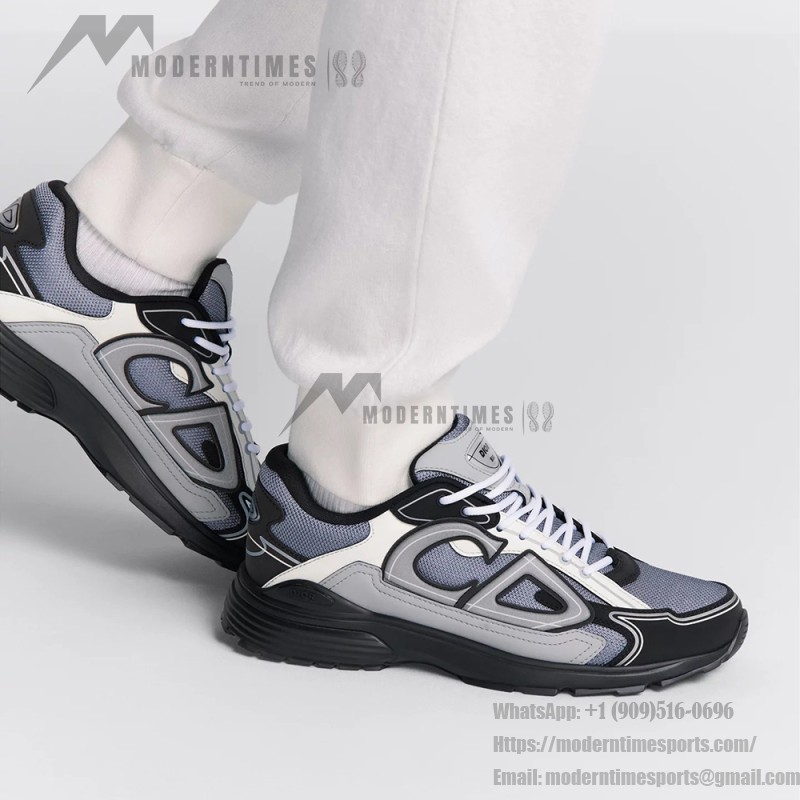 DIOR B30 Blue Grey Black Mesh & Calfskin Designer Shoes DIOR B30 Blue Grey Black Luxury Sneakers for Men and Women