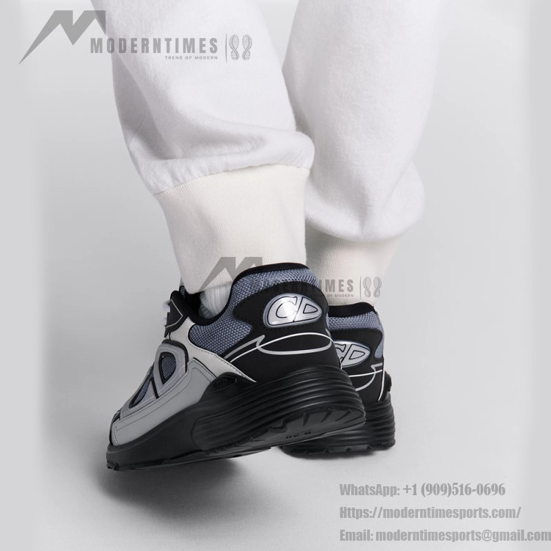 DIOR B30 Blue Grey Black Mesh & Calfskin Designer Shoes DIOR B30 Blue Grey Black Luxury Sneakers for Men and Women