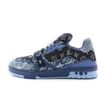 Louis Vuitton Trainer Blue Denim Monogram Limited Edition Sneaker