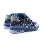 Louis Vuitton Trainer Blue Denim Monogram Limited Edition Sneaker