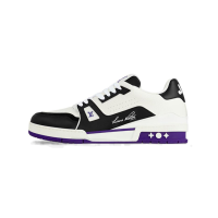 Louis Vuitton LV Trainer Low 1ADDYH Classic Black White Purple Sneakers – Luxury Vintage, Trendy & Versatile