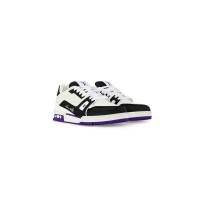 Louis Vuitton LV Trainer Low 1ADDYH Classic Black White Purple Sneakers – Luxury Vintage, Trendy & Versatile