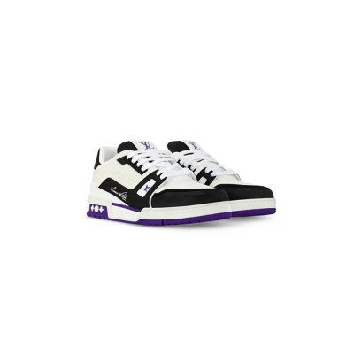 Louis Vuitton LV Trainer Low 1ADDYH Classic Black White Purple Sneakers – Luxury Vintage, Trendy & Versatile