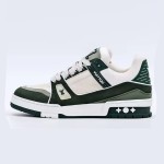 Louis Vuitton LV Trainer Green White 1ABNKR - Luxury Monogram Sneakers