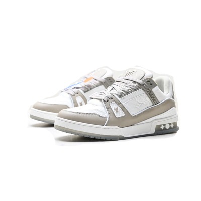 Louis Vuitton LV Trainer Low 1A8KBA Grey White Sneakers – Classic Luxury, Versatile & Trendy