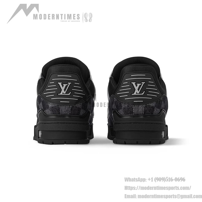 Louis Vuitton LV Trainer Low 1ACPSJ – Black and Grey Damier Sneakers