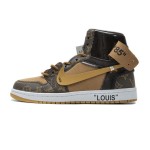 LV x Off-White x Air Jordan 1 コラボカスタム MENS AQ0818-158 プレミアム限定版