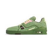 Louis Vuitton Trainer Green 1ACR6C - Limited Edition Monogram Embossed Sneakers