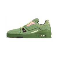 Louis Vuitton Trainer Green 1ACR6C - Limited Edition Monogram Embossed Sneakers