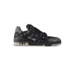 Louis Vuitton LV Trainer Patchwork LSVT407 Black Vintage Denim Sneakers